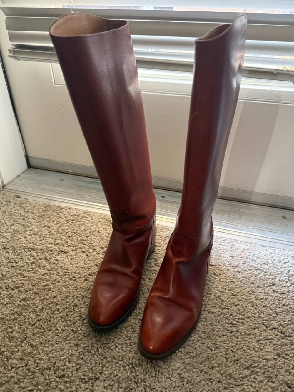 Authentic Hermes Classic Riding Jumping Boots in Cognac Size EU 35